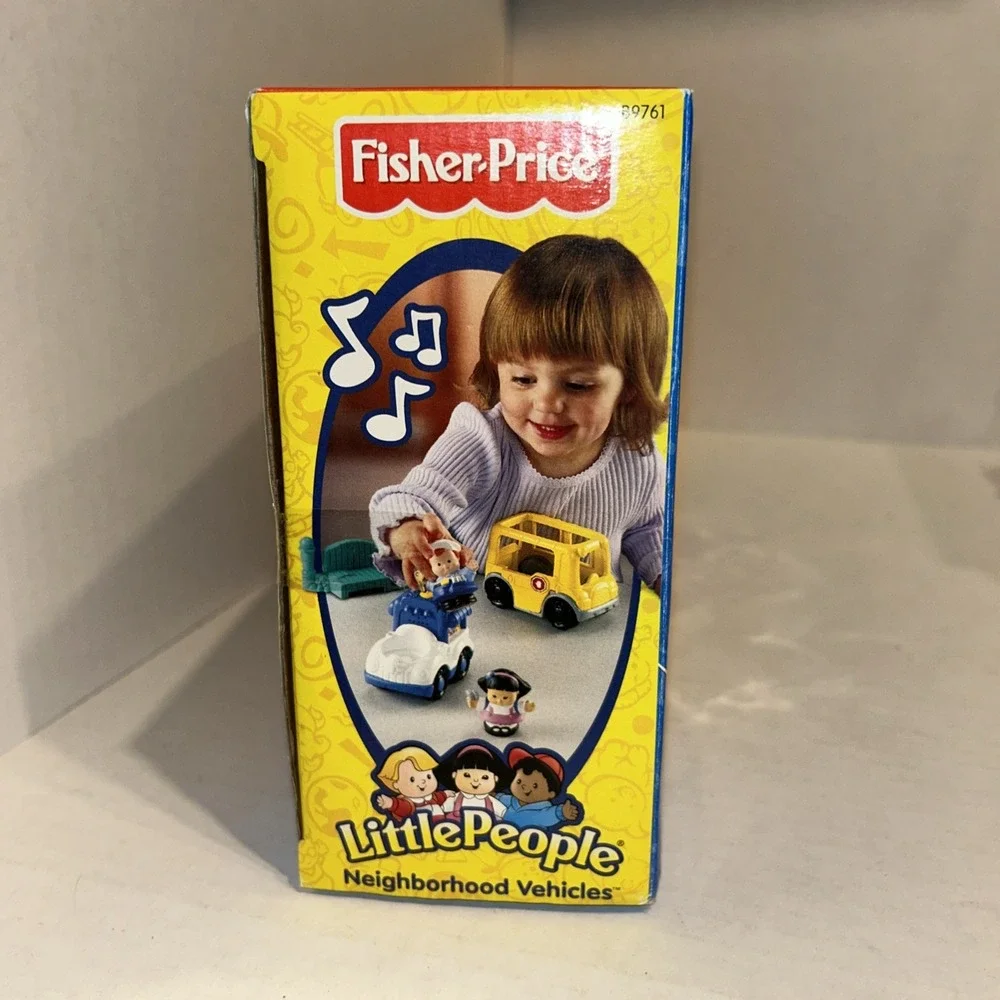Fisher Price Little People Neighborhood Vehicles Ice‎ Cream Truck & Bus New
